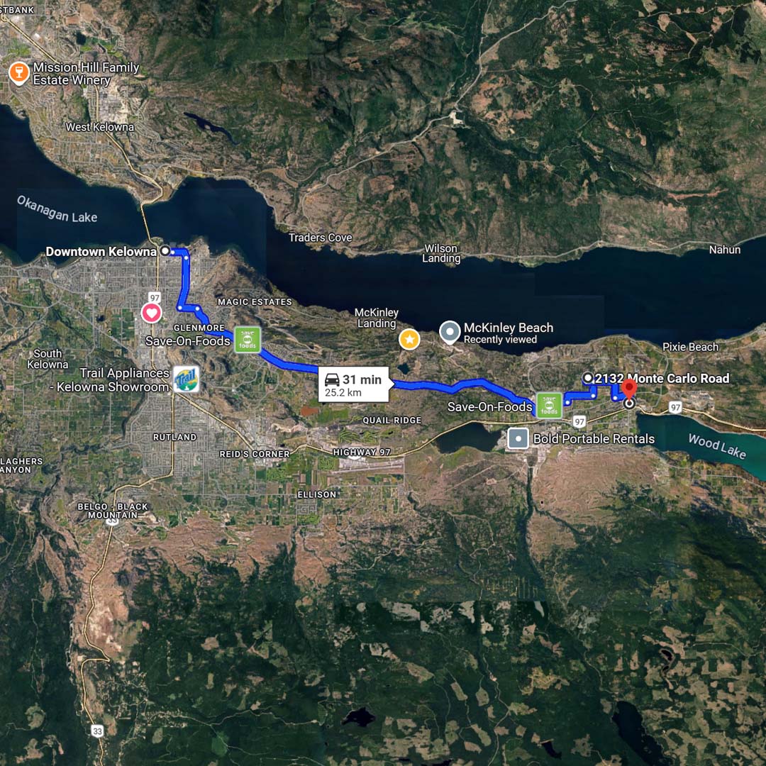 monte carlo road to downtown kelowna